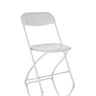Silla de exterior blanca TUDELA XXL W con estructura plegable y asiento liso de hjh OFFICE