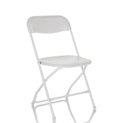 Silla de exterior blanca TUDELA XXL W con estructura plegable y asiento liso de hjh OFFICE
