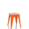 Taburete de comedor naranja VANTAGGIO con asiento cuadrado y abertura para el agarre de hjh OFFICE