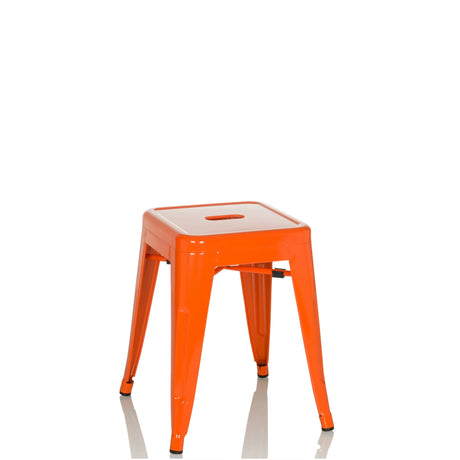 Taburete de comedor naranja VANTAGGIO con asiento cuadrado y abertura para el agarre de hjh OFFICE
