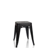 Taburete de comedor VANTAGGIO negro mate con asiento cuadrado y patas resistentes de hjh OFFICE