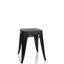 Taburete de comedor VANTAGGIO negro mate con asiento cuadrado y patas resistentes de hjh OFFICE