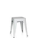 Taburete de comedor blanco VANTAGGIO con asiento cuadrado y cuatro patas de hjh OFFICE