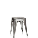 taburete de comedor VANTAGGIO de metal en color platino con asiento cuadrado de hjh OFFICE
