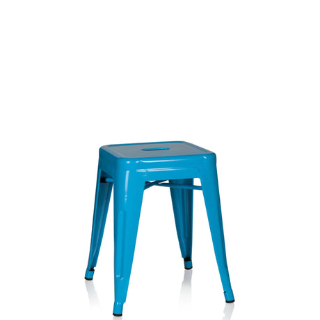 Taburete de comedor VANTAGGIO azul claro con asiento cuadrado y cuatro patas de hjh OFFICE
