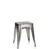taburete de comedor VANTAGGIO de metal en color platino con asiento cuadrado de hjh OFFICE