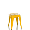 Taburete de comedor amarillo VANTAGGIO con asiento cuadrado y abertura para el asa de hjh OFFICE