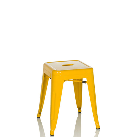 Taburete de comedor amarillo VANTAGGIO con asiento cuadrado y abertura para el asa de hjh OFFICE
