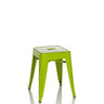 Taburete de comedor verde VANTAGGIO con asiento cuadrado y cuatro patas de hjh OFFICE