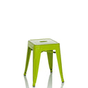 Taburete de comedor verde VANTAGGIO con asiento cuadrado y cuatro patas de hjh OFFICE