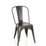 silla de comedor VANTAGGIO COMFORT en acabado negro y dorado con estructura metálica y respaldo curvo de hjh OFFICE