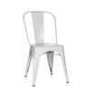Silla de comedor VANTAGGIO COMFORT blanca de metal con bordes redondeados en el respaldo de hjh OFFICE