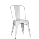 Silla de comedor VANTAGGIO COMFORT blanca de metal con bordes redondeados en el respaldo de hjh OFFICE