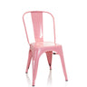 Silla de comedor VANTAGGIO COMFORT de metal rosa con respaldo redondo de hjh OFFICE