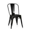 Silla de comedor negra VANTAGGIO COMFORT de metal brillante con respaldo alto de hjh OFFICE