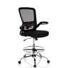 Silla de mostrador VENDO WORK negra con respaldo de malla y reposapiés brillante de hjh OFFICE