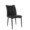 Silla de comedor VISETO negra con tapizado liso y cuatro patas delgadas de hjh LIVING