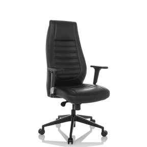 Sillón de oficina profesional VITORO B negro con tapicería acolchada y reposabrazos de hjh OFFICE