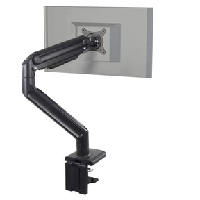 Soporte de monitor negro VM-MG1S con brazo articulado y fijación a mesa de hjh OFFICE