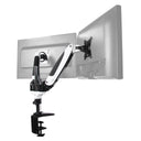 Soporte de monitor VM-MG2S en blanco y negro con dos brazos articulados para dos pantallas de hjh OFFICE