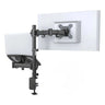 Soporte de monitor negro VM-MH2 para dos monitores con brazo articulado y fijación a mesa de hjh OFFICE