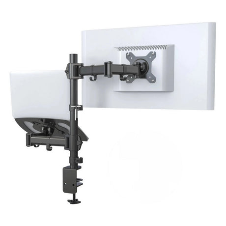 Soporte de monitor negro VM-MH2 para dos monitores con brazo articulado y fijación a mesa de hjh OFFICE