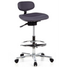 Silla de mostrador WORK MF color antracita con reposapiés y cinco ruedas de hjh OFFICE