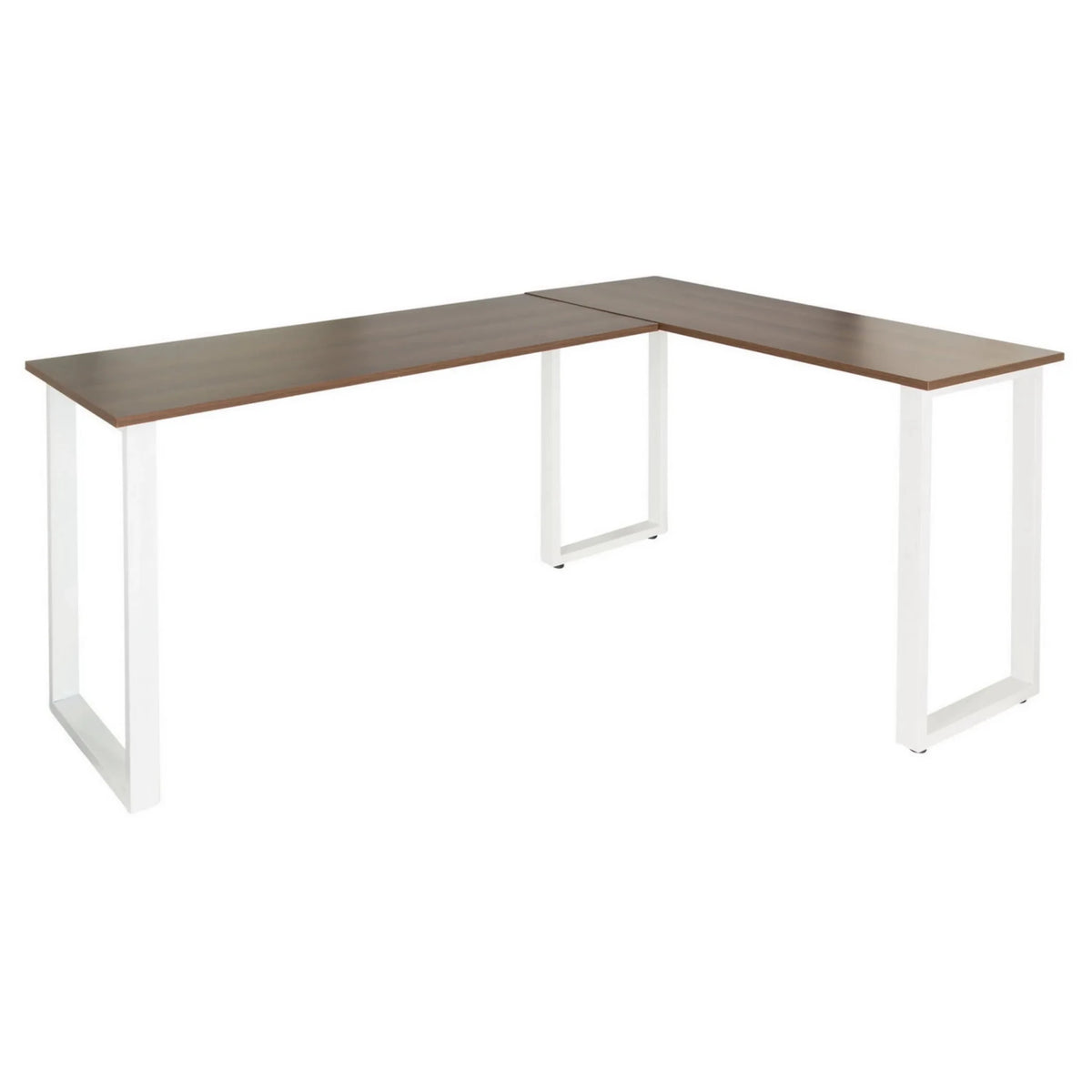 WORKSPACE BASIC I | 165x120 - escritorio de esquina - Nogal/Blanco en sillasdeoficina24.es