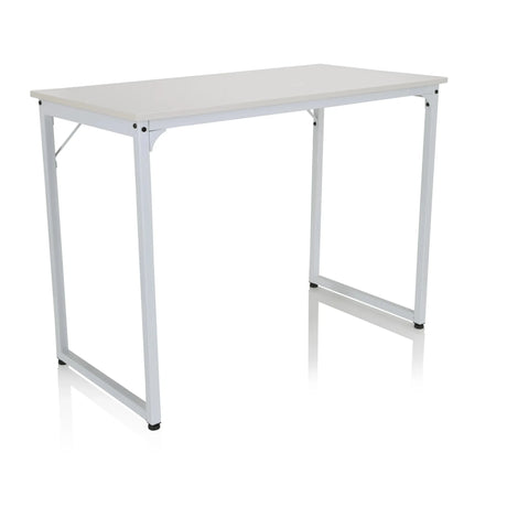 Escritorio blanco WORKSPACE I con tablero rectangular y una estructura sencilla de metal de hjh OFFICE