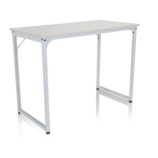 Escritorio blanco WORKSPACE I con tablero rectangular y una estructura sencilla de metal de hjh OFFICE