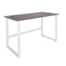 Escritorio WORKSPACE LIGHT I con tablero gris y estructura blanca de hjh OFFICE