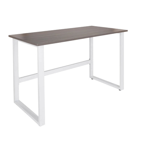 Escritorio WORKSPACE LIGHT I con tablero gris y estructura blanca de hjh OFFICE