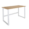 Escritorio WORKSPACE LIGHT I con tablero de roble claro y estructura metálica blanca de hjh OFFICE