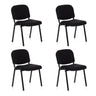 Cuatro sillas de cuatro patas negras XT 600 con asiento y respaldo acolchados de hjh OFFICE