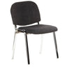 silla de cuatro patas XT 600 C con tapizado de tela antracita y estructura de metal cromado de hjh OFFICE