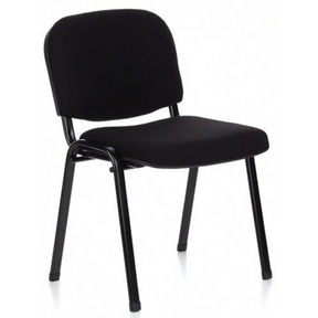 Silla de cuatro patas XT 600 SW negra con asiento y respaldo acolchados de hjh OFFICE