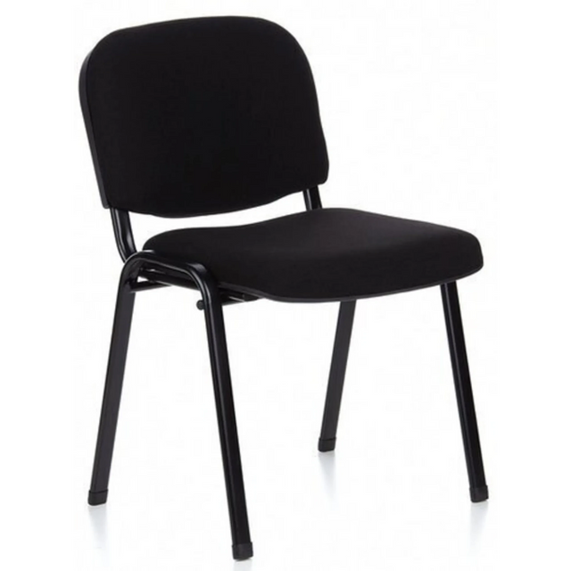Silla de cuatro patas XT 600 SW negra con asiento y respaldo acolchados de hjh OFFICE