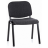 Silla de cuatro patas XT 600 SW con tapizado de tela color antracita y estructura negra de hjh OFFICE