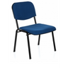 Silla de cuatro patas XT 600 XL azul con estructura metálica negra y asiento acolchado de hjh OFFICE