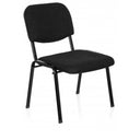 Silla de cuatro patas XT 600 XL negra con tapizado de tela y estructura de metal negra de hjh OFFICE