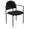 Silla de cuatro patas XT 700 negra con tapicería y reposabrazos de hjh OFFICE