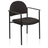 Silla de cuatro patas XT 700 gris con estructura metálica negra y reposabrazos de hjh OFFICE