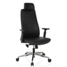 Sillón de oficina profesional YUCANO I negro con reposacabezas y base de estrella pulida de hjh OFFICE