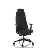Silla de oficina profesional YUCANO negra con reposacabezas y reposabrazos ajustables de hjh OFFICE
