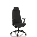 Silla de oficina profesional YUCANO negra con reposacabezas y reposabrazos ajustables de hjh OFFICE