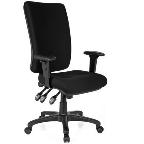 Silla de oficina profesional ZENIT HIGH negra con reposabrazos y cinco ruedas de hjh OFFICE