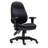 Silla de oficina profesional ZENIT PRO con tapizado de tela negra, reposabrazos y base con ruedas de hjh OFFICE