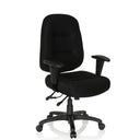 Silla de oficina profesional ZENIT XXL negra con acolchado y reposabrazos de hjh OFFICE